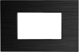 M2 3 gangs black aluminum cover 