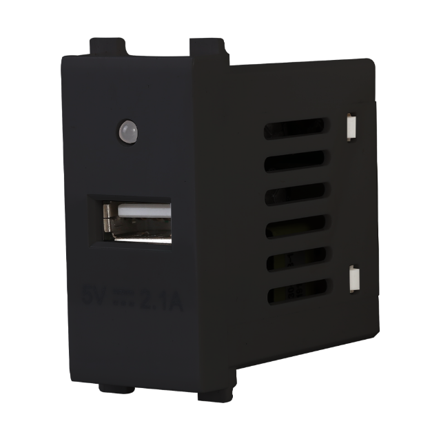 M2 23mm 2.1A A USB socket(matt black)