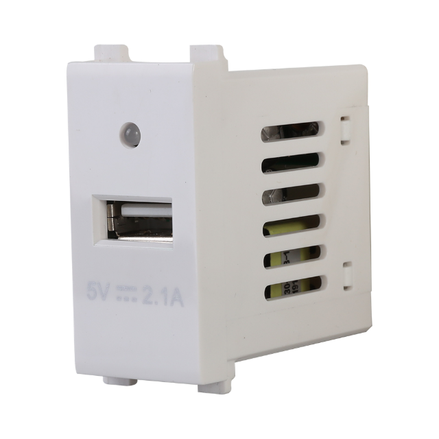 M2 23mm 2.1A A USB socket(white)