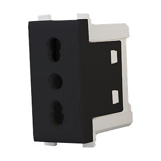 M2 23mm 10-16A Italy socket  (matt black)