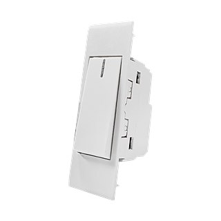 Piano Series 24mm 20A double pole switch (white)