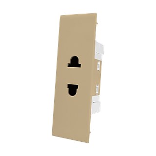 Piano Series 24mm 16A 2 pin Euro-american socket  (champagne)