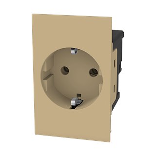 Piano Series 48mm 16A Schuko socket (champagne)
